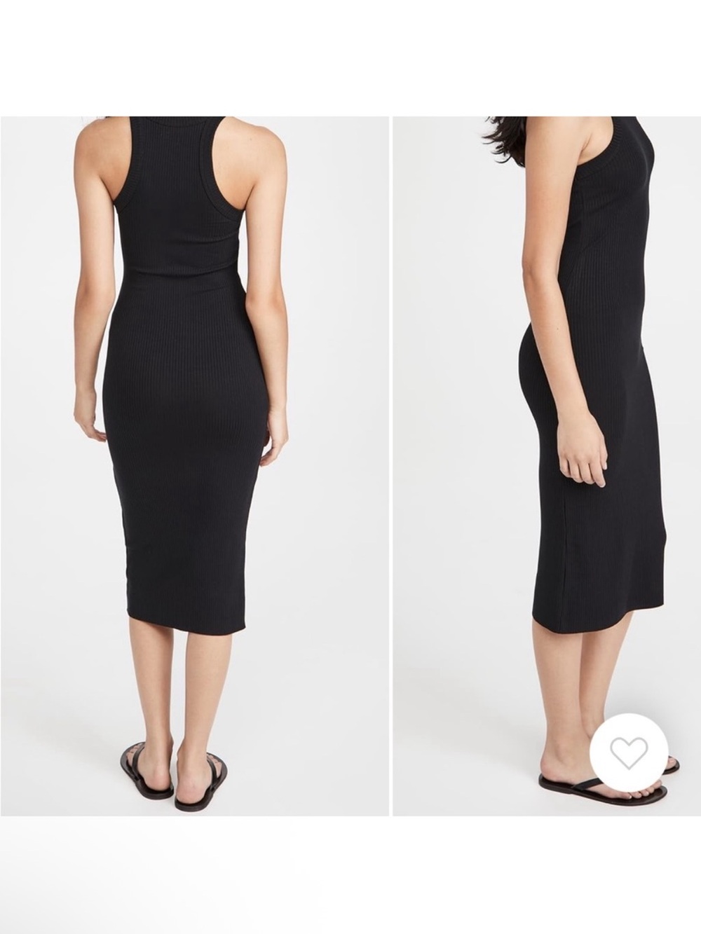 WSLY Black Ribbed Racerback Midi Dress - Picture 2 of 3